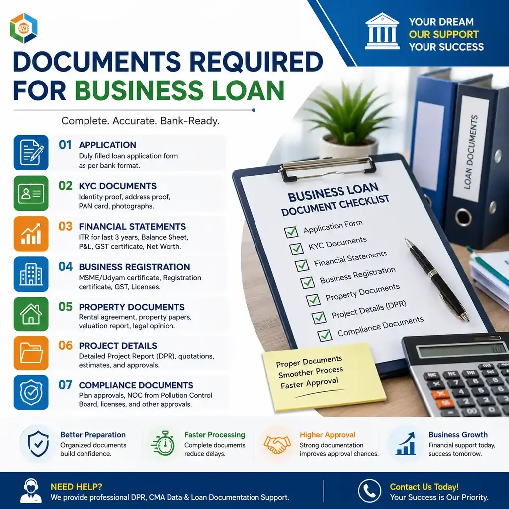 Documents required for bank loan